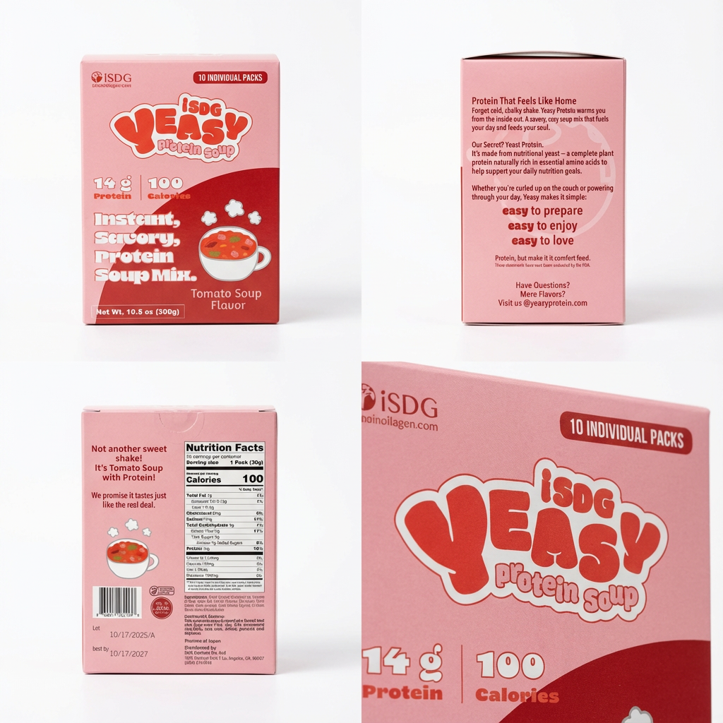 iSDG Yeasy Protein Soup Mix - Tomato Soup Flavor